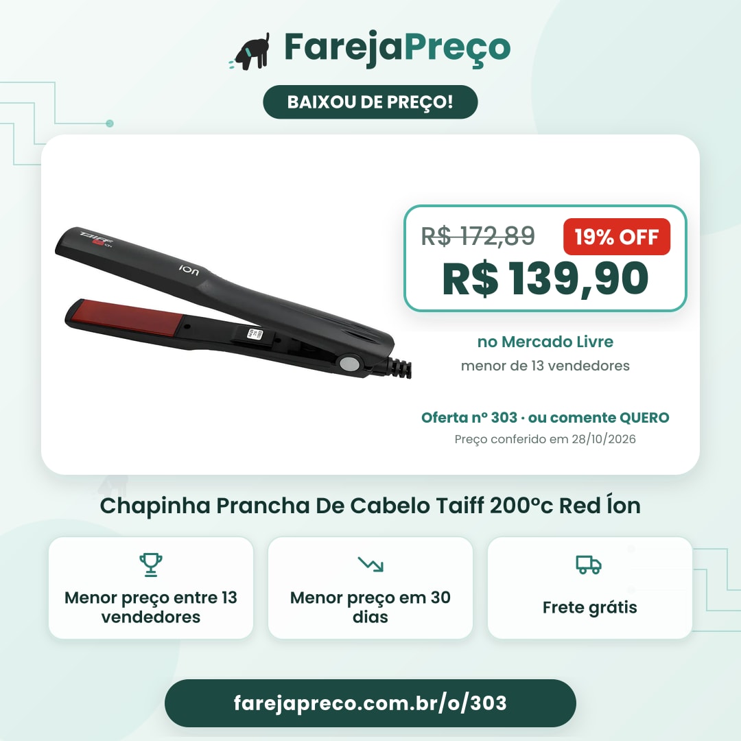 Chapinha Prancha De Cabelo Taiff 200°c Red Íon