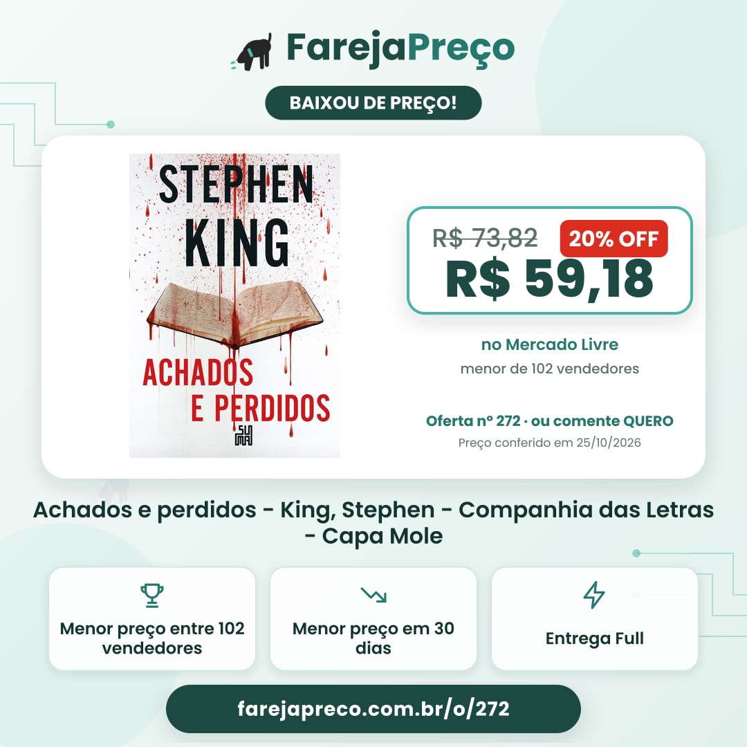 Achados e perdidos - King, Stephen - Companhia das Letras - Capa Mole