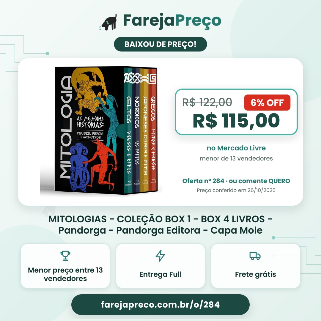 MITOLOGIAS - COLEÇÃO BOX 1 - BOX 4 LIVROS - Pandorga - Pandorga Editora - Capa Mole