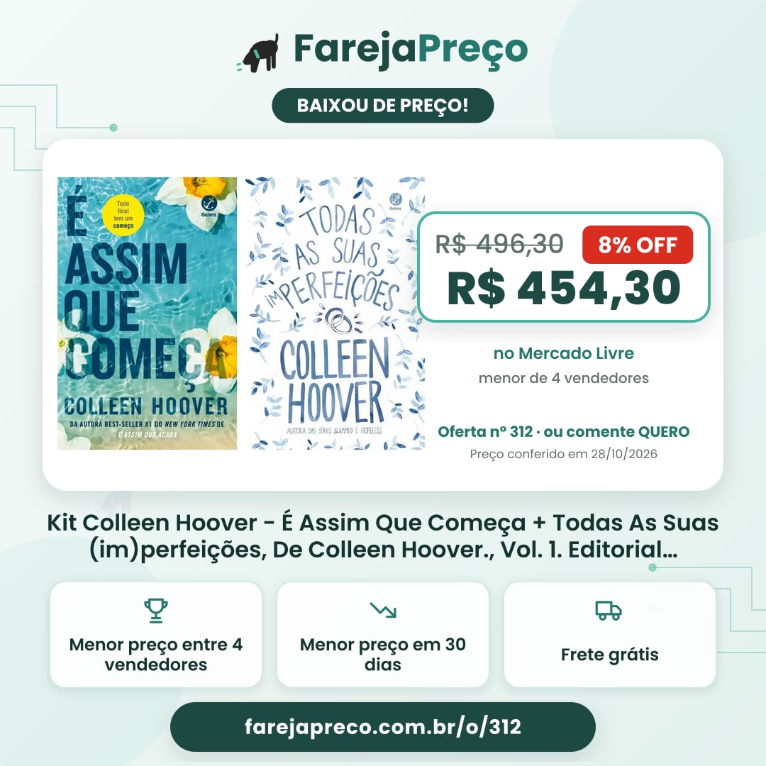 Kit Colleen Hoover - É Assim Que Começa + Todas As Suas (im)perfeições, De Colleen Hoover., Vol. 1. Editorial Kit De Livros, Capa Mole, Edição 2022-01-01 00:00:00 Em Português