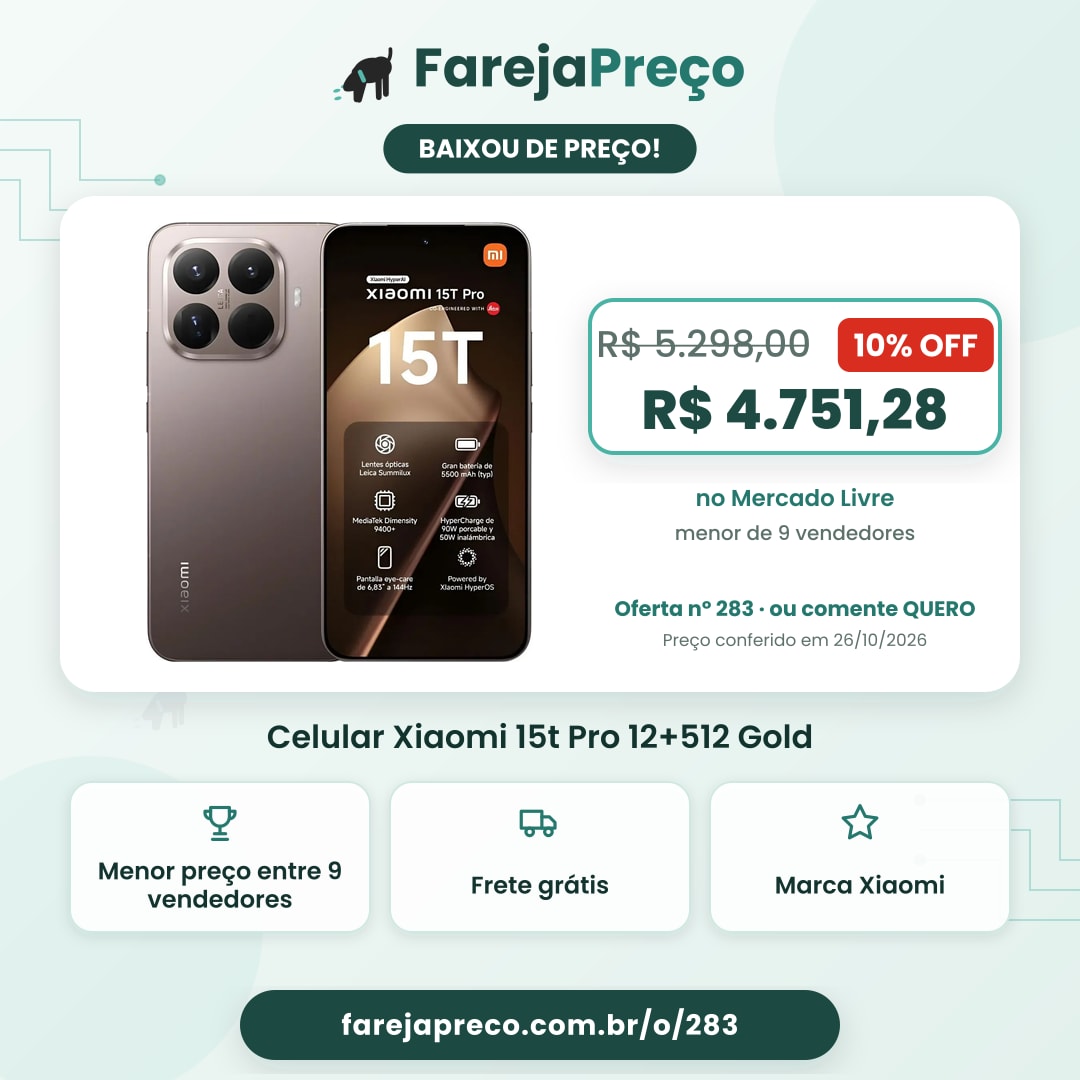 Celular Xiaomi 15t Pro 12+512 Gold