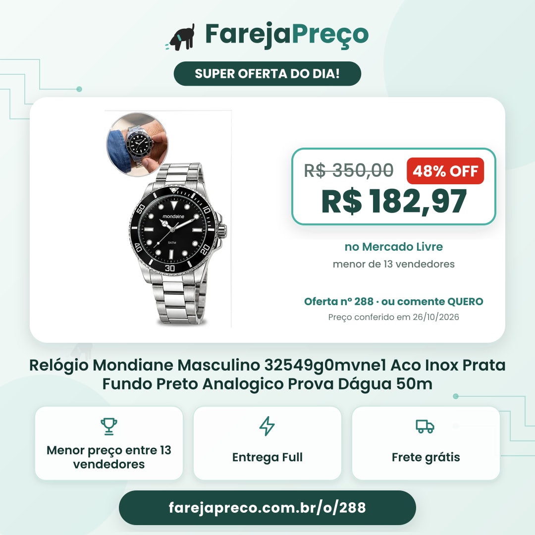 Relógio Mondiane Masculino 32549g0mvne1 Aco Inox Prata Fundo Preto Analogico Prova Dágua 50m